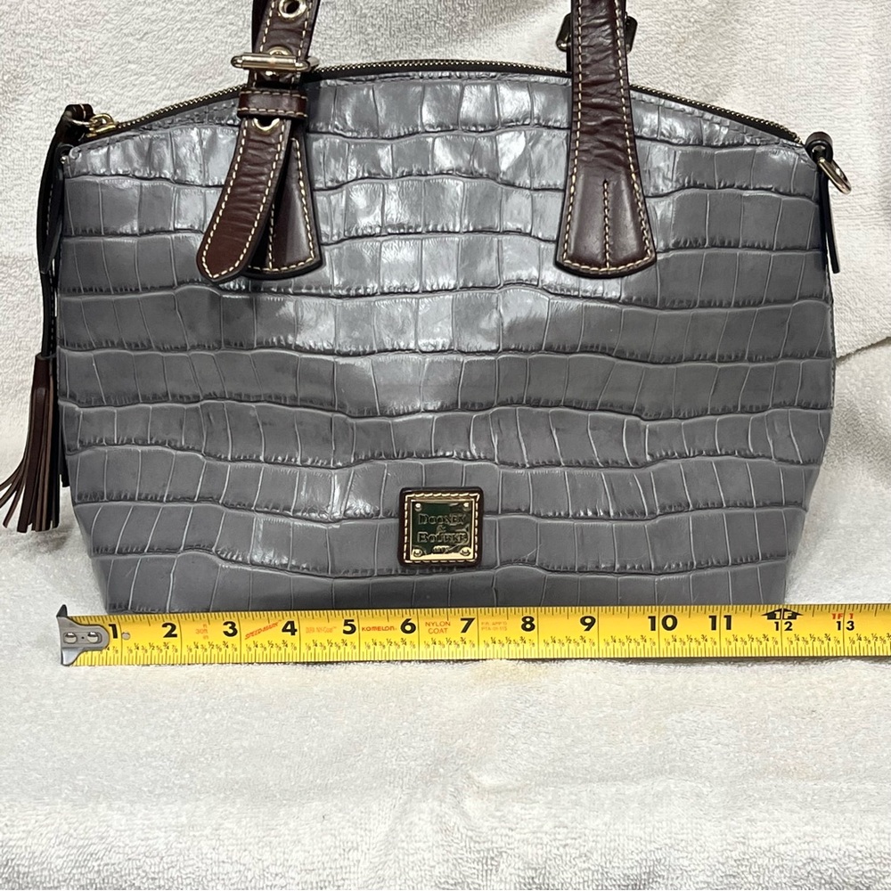 Dooney and Bourke Leather Croc Embossed Domed Satchel, J16666037 - Picture 15 of 16
